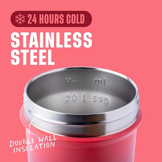 BlenderBottle Strada Sleek - Stainless Steel - 25-oz. - Sangria Ombre