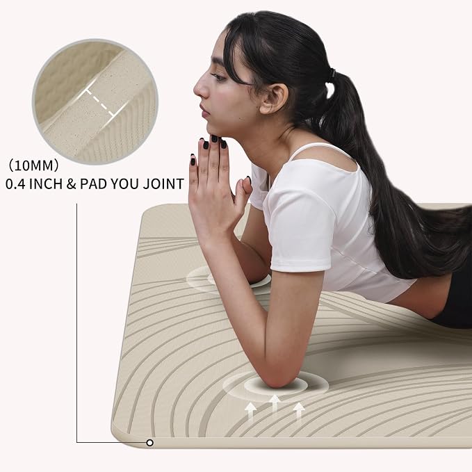 PAIDU Large Yoga Mat 72"x36"x10mm Non-Slip Exercise Mat for Home Gym Studio | Extra wide & thick non-slip yoga mat, works on all floors, ideal for stretching, yoga studio, gym and home workouts