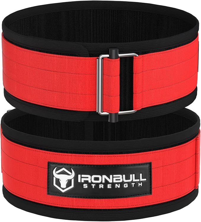 Lifting Belt for Weightlifting, Cross-Training, Olympic Lifting & Bodybuilding | Auto-Lock Padded Nylon Back Support for Squats, Deadlifts Bench Press, Gym, Workout