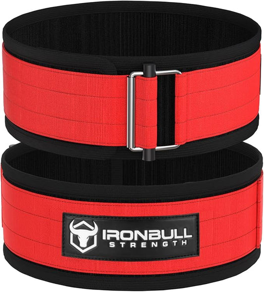 Lifting Belt for Weightlifting, Cross-Training, Olympic Lifting & Bodybuilding | Auto-Lock Padded Nylon Back Support for Squats, Deadlifts Bench Press, Gym, Workout