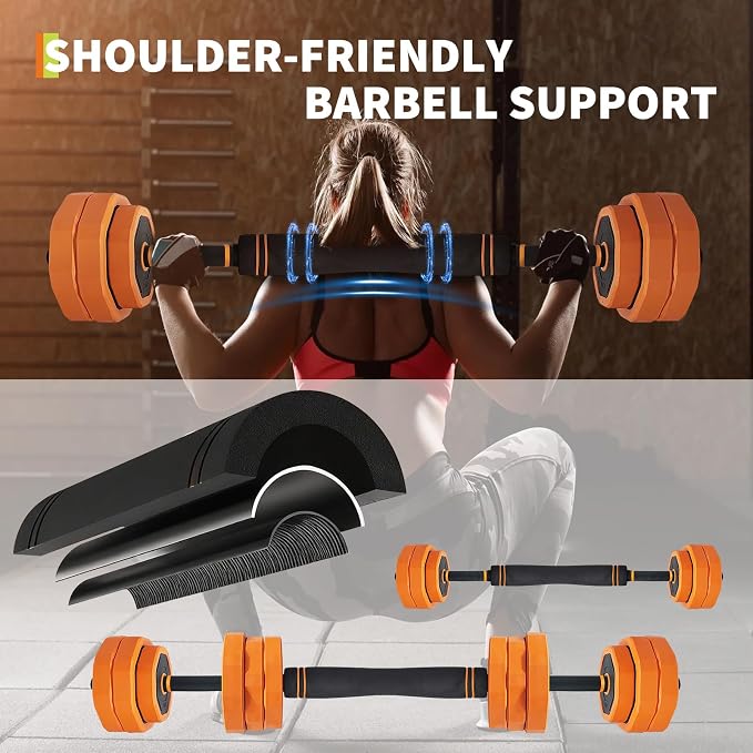 Garvee Adjustable Dumbbell Set,Weight Set for Home Gym | 4-in-1 Adjustable Weight Set Used As Dumbbells,Barbells,Kettlebells and Push-up