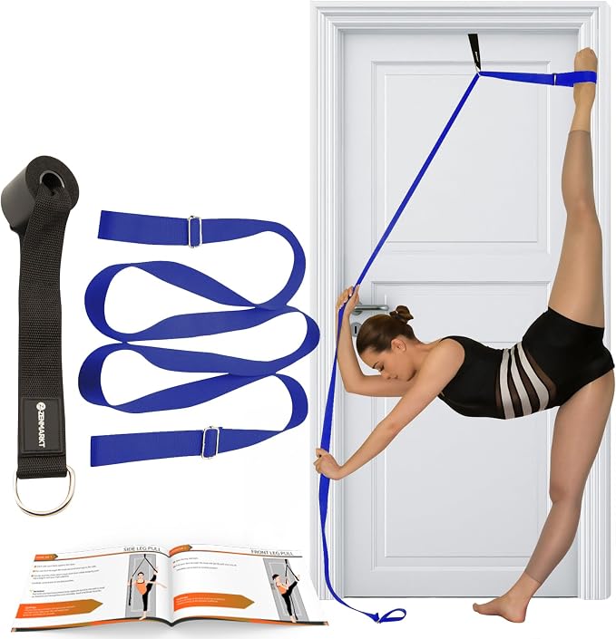 Stretching Strap with Door Anchor for Splits and Flexibility Training | Improve Leg Flexibility at Home, Ideal for Ballet, Dance, Cheerleading, Yoga, Pole Dance and Gymnastics