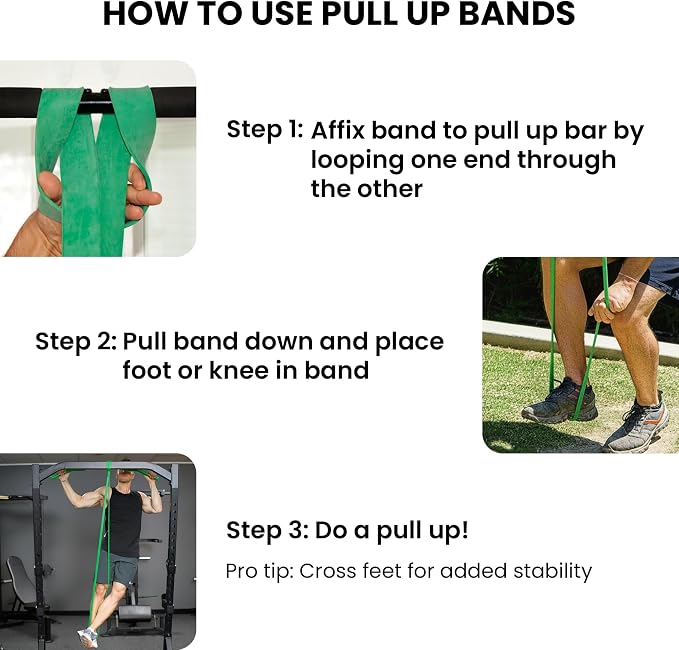 Rubberbanditz Pull Up Assist Resistance Bands Heavy Duty Loop Exercise Workout Bands for Powerlifting, Mobility, and Stretching