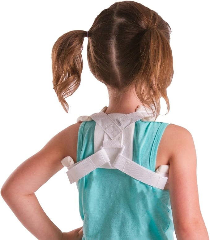 BraceAbility Pediatric Clavicle Fracture Figure-8 Brace for Broken Collarbone in Small Children (XS)
