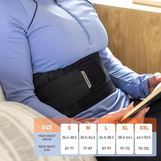 Double-Cross Comfort Back Support - Premium Back Brace for Lower Back Pain, Muscle Spasm, Strains, Arthritis, Sciatica, Injury Recovery, Rehabilitation (Large)
