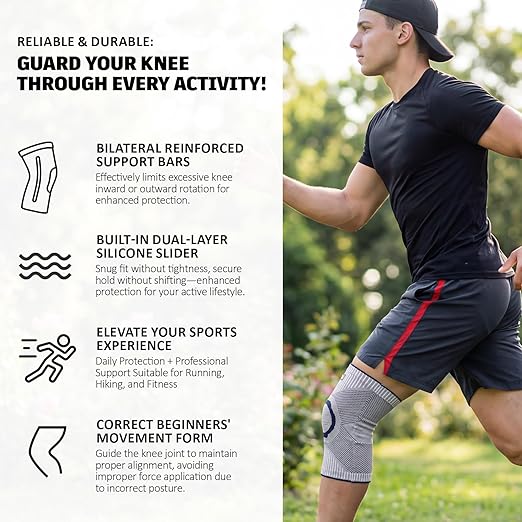 GOOGAH Knee Compression braces 1-Pack - Pain Relief Support for Arthritis, ACL & Meniscus Tears | Breathable Nylon Knee Sleeves for Men & Women | Sizes XXS-2XL