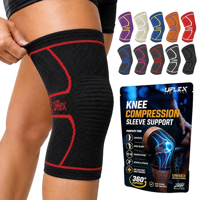 Knee Brace for Men and Women Knee Compression Sleeve Knee Support Wraps for Arthritis Joint Pain Relief, Workout, Swelling, Sports, Circulation, Running, Recovery for ACL & Meniscus Tear