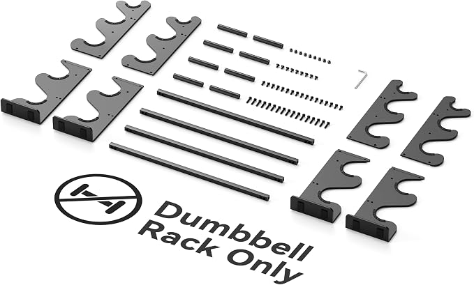 Dumbbell Rack Stand for Home Gym: Rack Only Holder for Dumbbells, Free Weights, 400LB Capacity Heavy-Duty Compact Storage Organizer