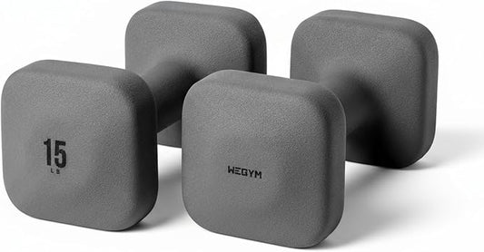 WeGym Square Dumbbells for Home Gym, Hand Weights for Strength Training