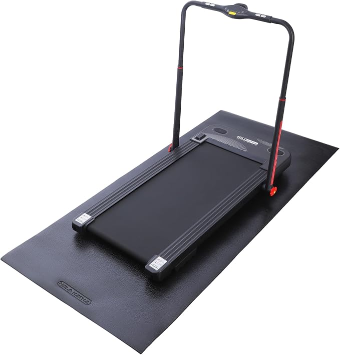 HolaHatha Lightweight Padded Exercise Yoga Mat, Non Slip Thick Foam Foldable Pad for Stretching and Workout Activity, 79 x 35.5" Medium, Grey