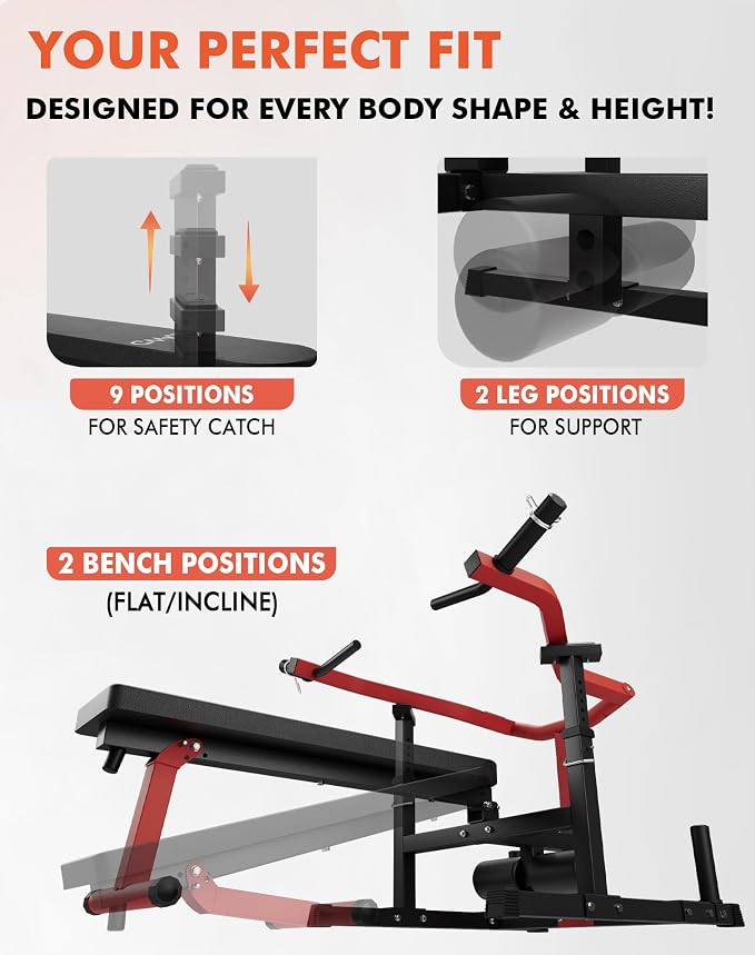 GMWD Chest Press Machine, Bench Press Machine with Independent Converging Arms, Adjustable Flat Incline Bench for Chest, AB Workouts, Shoulder Home Gym Equipment