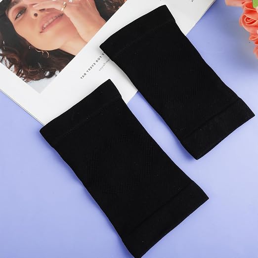 Ptwola Elbow Compression Sleeve Nylon Comfort Tennis Elbow Support Brace Breathable Fitness Sports Arm Joint Protection for Women Men Workouts Tendonitis Tennis Volleyball Golf (Black)(2)