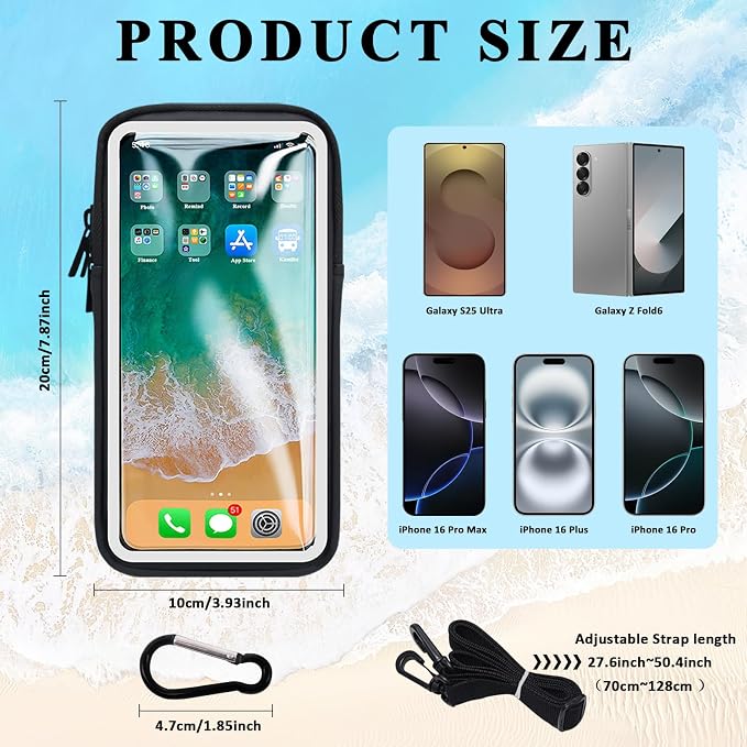 Phone Holder for Running Armband, Cell Phone Purse Small Crossbody Bags for Women Men Kids,3 in 1 Phone Sports Armband Sleeve Fit iPhone,Galaxy,Smartphones Hiking,Walking,Workout,Exercise,Gym
