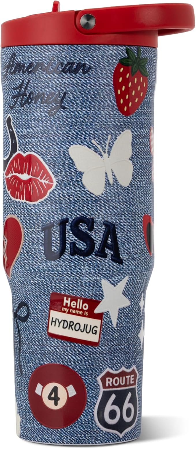 HydroJug Sport 32 oz Insulated Stainless Steel Water Bottle, American Honey