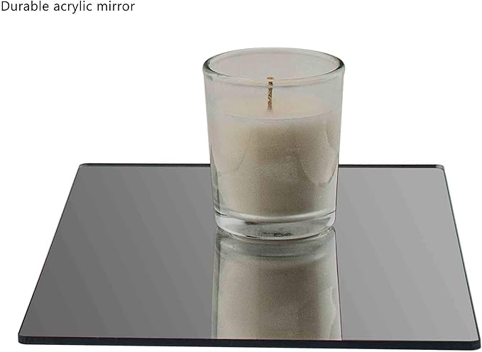 Marketing Holders 6 Pack Acrylic Mirror Sheet 5" x 7" Tabletop Decor Surface for Elegant DIY Wedding Centerpieces and Unique Mirrored Decorative Gallery Walls