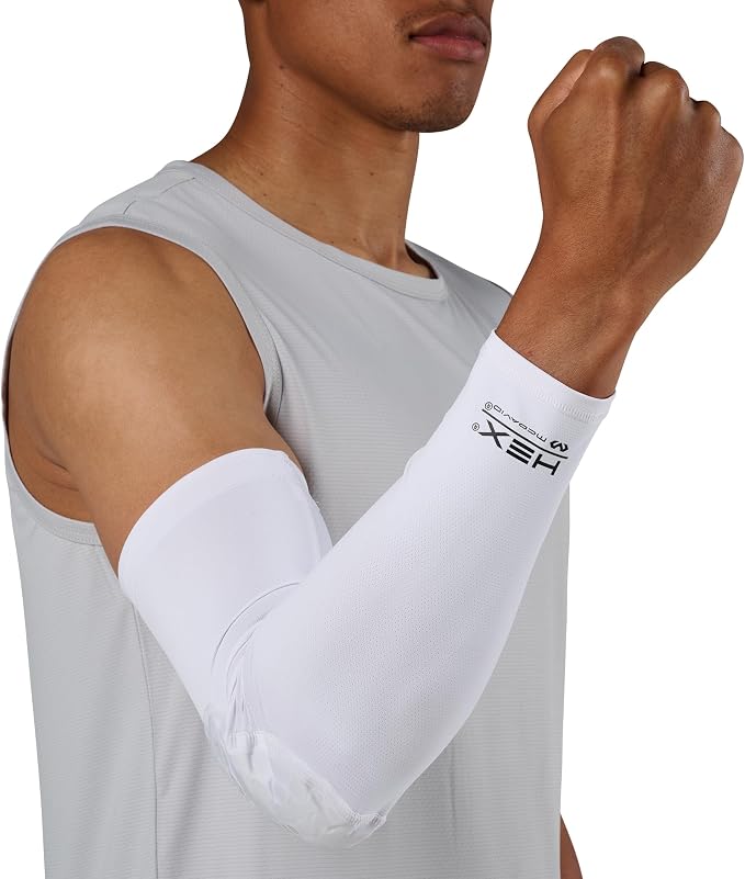 McDavid HEX Shooter Arm Sleeve Single Padded Compression Sleeve Basketball Football Sports Protection
