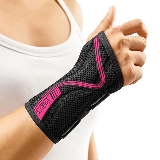 FREETOO Wrist Brace for Carpal Tunnel,[New Upgrade-Anatomically shaped] Adjustable Wrist Support Splint for Men and Women,Hand Brace for Pain Relief, Tendinitis,Arthritis,Right Hand,Medium | Wrist Splint Hand Brace, Breathable Mesh Fabric, Women Men, S...