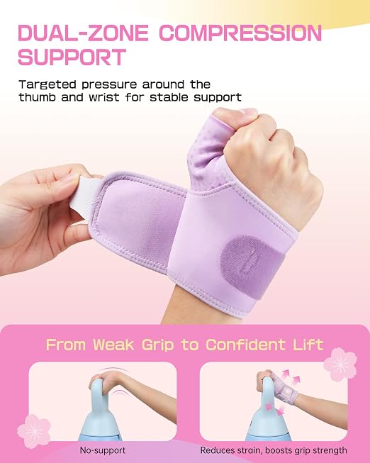 Wrist Brace with Soft-Touch Fabric, Left, S | Compression Wrist Support for Daily Wear, Typing & Work, Adjustable Wrist Wrap for Mild Carpal Tunnel, Tendonitis