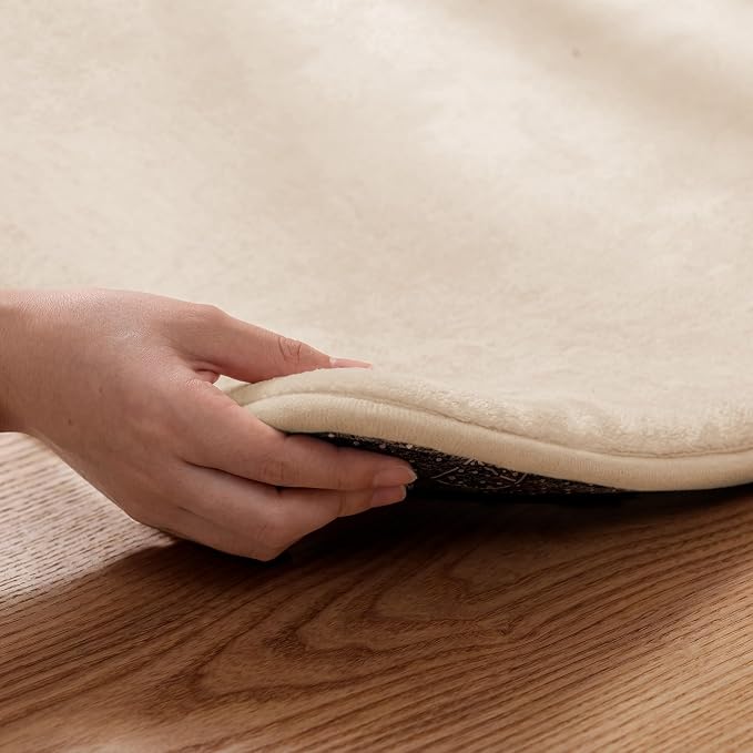 39x59 Baby Floor Play Mat, 1.3" Thick Padded Foam Play Mat, Beige | Memory Mat for Baby to Play on Floor Waterproof Easy Care with Non-Slip Tummy Time Play Mat for Nursery Playroom Classroom