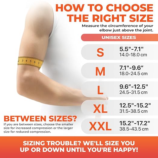 DR. BRACE® Elite Elbow Brace Support, Breathable Elbow Compression Sleeve with Gel Pad for Golfer's, Tennis Elbow & Tendonitis Treatment & Pain Relief