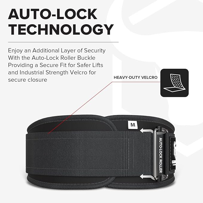 Weight Lifting Belt for Men and Women - Great for Squats, Deadlift, Lunge, Exercises and Training - Best for Olympic, Cross-Training and Bodybuilding Workout