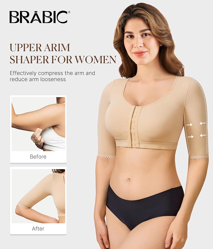 BRABIC Shaper Tops for Women Arm Compression Post Surgery Front Closure Bra Tank Top Shapewear