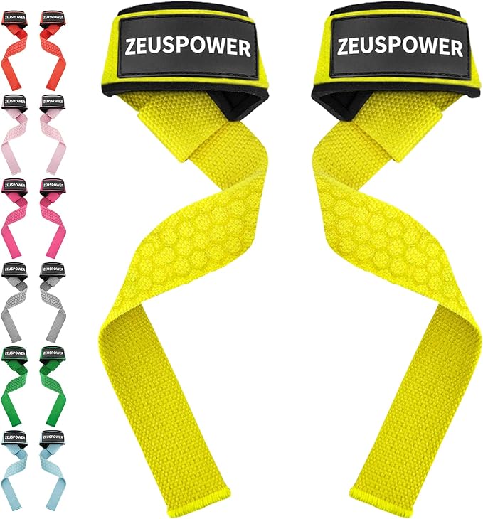 Lifting Straps Wrist Straps for Weightlifting Gym Straps Weight Lifting Deadlift Workout Women Men Dumbbell Straps for Hand RDL Strap Exercise Straps Dead Lift Cotton Neoprene Padded Zeus Power