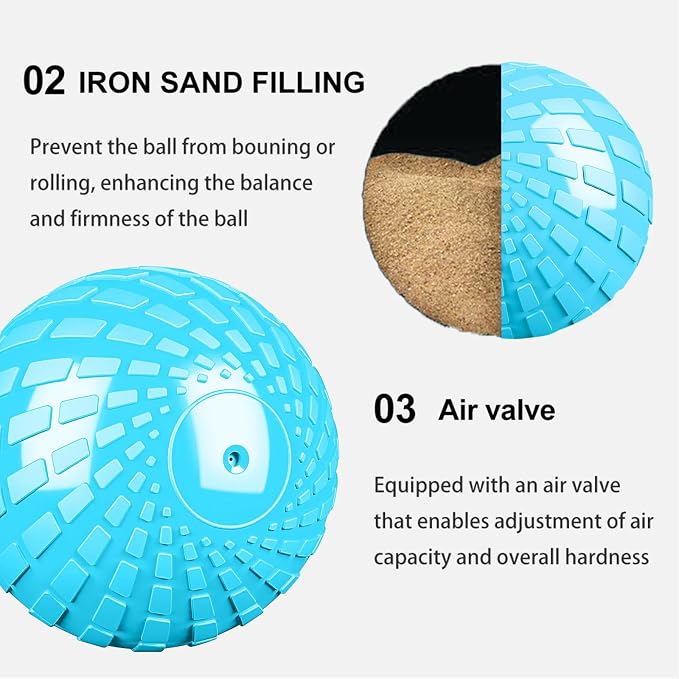 Medicine Ball 8, 10 lbs Slam Ball Weighted Balls for Exercise Strength and Crossfit Workout
