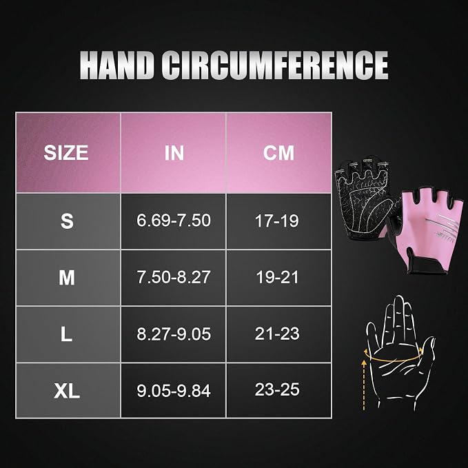 Cycling Gloves Bike Gloves for Men/Women Half Finger Biking Gloves Exercise Workout Gloves Suitable for Outdoor Sports, Gym, Weight Lifting, Rowing and Motorcycle