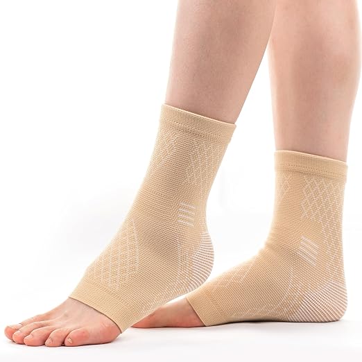 2 Pack Ankle Brace & Ankle Compression Sleeve for Women Men | Arch Support Socks, All-Day Wear, Achilles Tendonitis Brace for Plantar Fasciitis, Sprains, Foot Swelling Relief