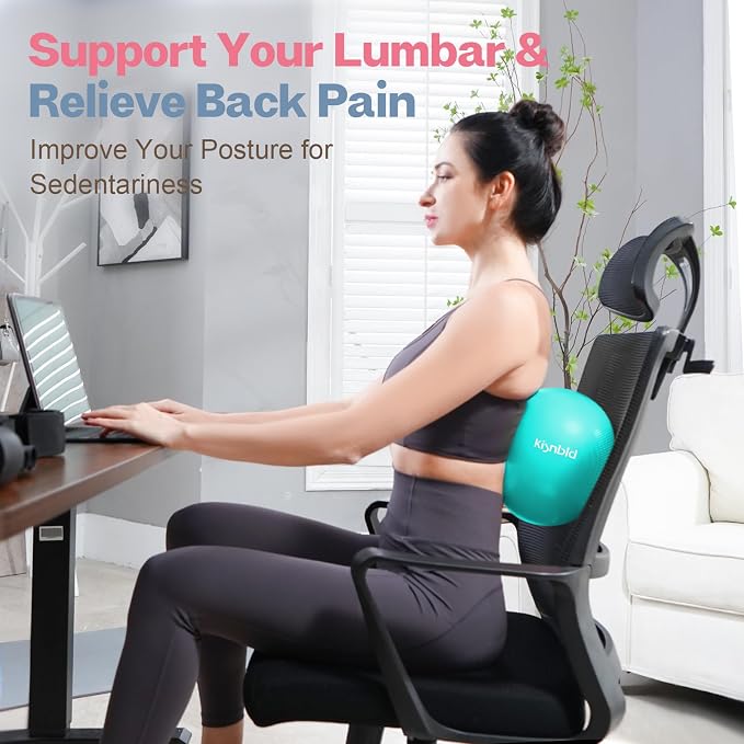 kisnbld Small Exercise Ball, 9 Inch Mini Pilates Ball, Anti Burst and Slip Resistant Mini Yoga Ball for Stability, Fitness, Physical Therapy, Stretching & Core Strength Workout at Home Gym & Office