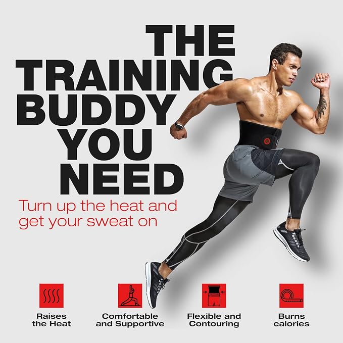 Premium Waist Trimmer & Trainer Belt for Men and Women - Sweat-Enhancing Slimming Wrap for Stomach, Adjustable Fit