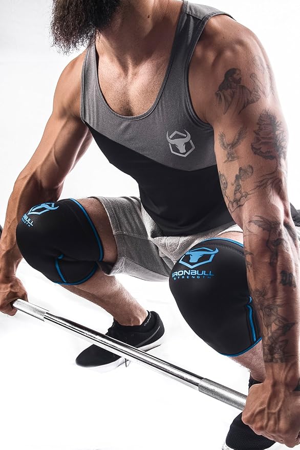 Iron Bull Strength Knee Sleeves 7mm (1 Pair) - Compression Brace & Knee Sleeve For Weightlifting, Powerlifting & Cross Training - Knee Support for Squats - Men & Women