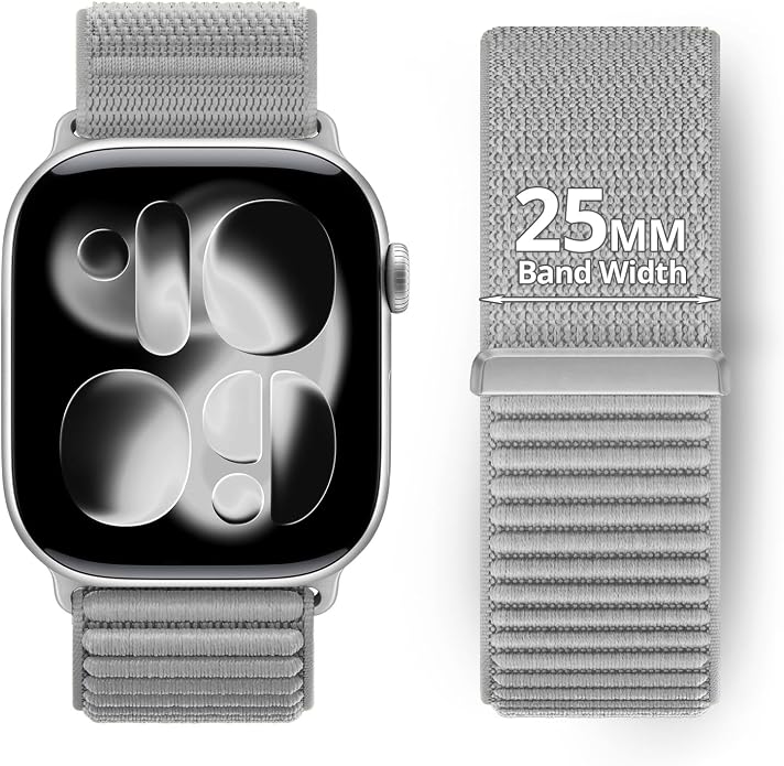 Nylon Loop Sport Band Compatible with Apple Watch Ultra 3 2 Band 49mm 46mm 45mm 44mm 42mm 41mm 40mm 38mm Women Men, Stretchy Strap Elastic Fabric Wristband for iWatch Series 11 10 SE 9 8 7 6 5 4 3 2 1