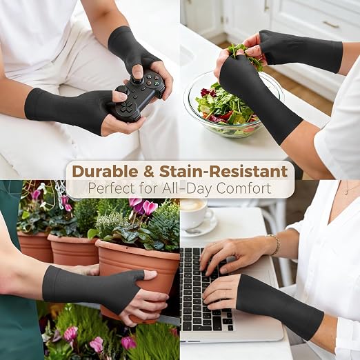 Thumb Compression Sleeves（1 Pair）, CMC Thumb Brace Support for Arthritis, Tendonitis & Sprain, Lightweight Thumb Hand Wrist Brace for Left & Right Hand - M size