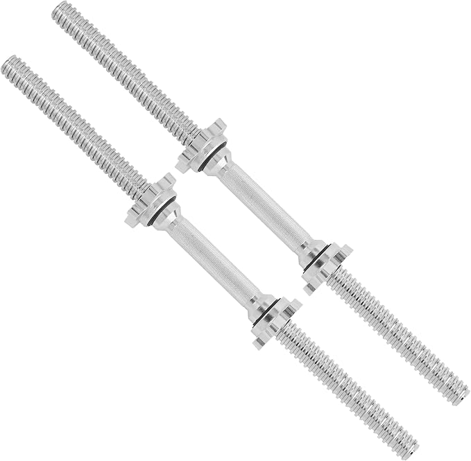 Yes4All Threaded Dumbbell Handles, Adjustable Dumbbell Bar Pair, 14/16/18/24-Inch Sizes, Fits 1" or 1.15" Plates, Non-Slip Grip, Secure Star-Lock Collars