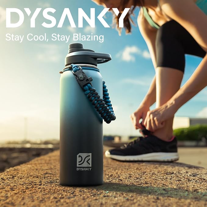 DYSANKY Insulated Water Bottle with Portable Carrier Bag for Outdoor 40 oz