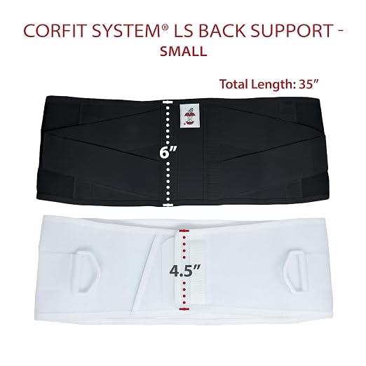 CorFit Back Brace for Lower Back Pain Relief & Lumbar Support Belt, BK, S | CorFit's patented proportional sizing and dual pulls deliver customized compression, posture support, and spinal stability.