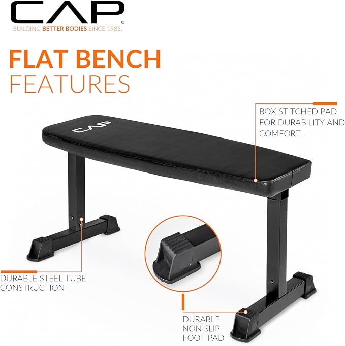 CAP Barbell Flat Weight Bench Color Series