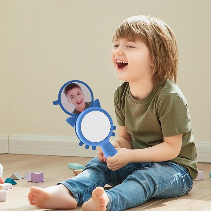 See My Feelings Mirror | Handheld Shatterproof Mirror | Calming Funny Anger Management Toys For Preschool Children Room Daycare Home School Kitchen Office Gym Hotel Party Camping Restaurant Playing Di