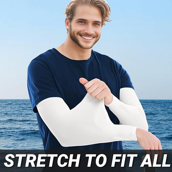 PFFY UV Protection Cooling Arm Sleeves for Men and Women UPF 50 Sun Sleeve