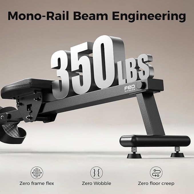 YOSUDA Rowing Machine for Home, Magnetic Rower Machine for Beginners to Athletes, Use with Resistance Adjustment Function, Bluetooth, App Supported, LCD Monitor, and Comfortable Seat Cushion