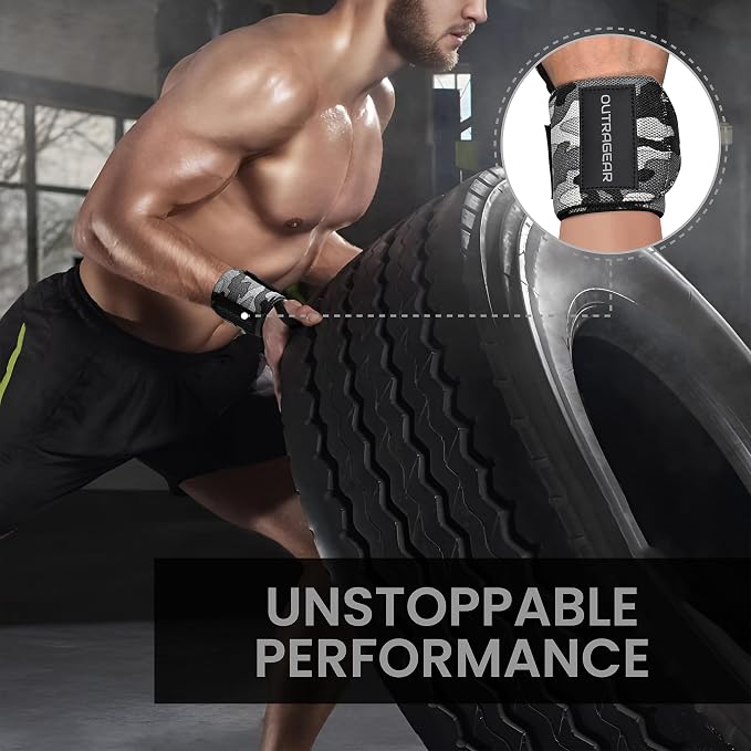18" OG-Grade Wrist Wraps for Weightlifting – Heavy Duty Wrist Support with Thumb Loop & Lockdown Strap – Wrist Straps for Powerlifting, Bench Press & Gym Training