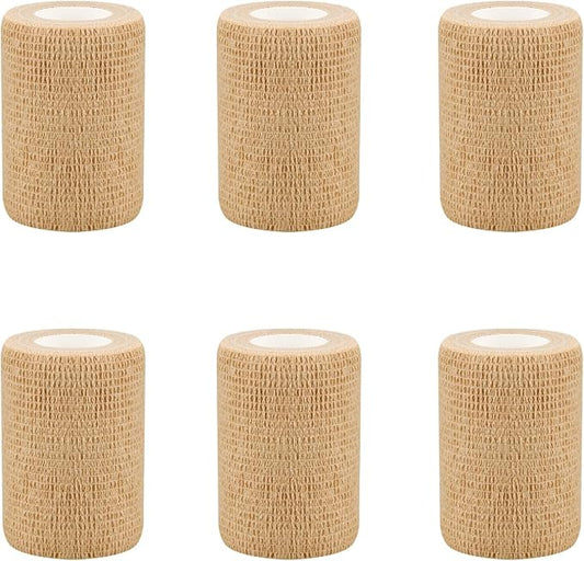 6pcs 2in Self Adhesive Bandage Wraps, 12 Colors, 5 Yard Wraps for Sports