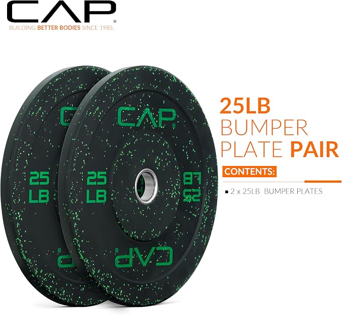 CAP Barbell Rubber Olympic Bumper Plate | Multiple Options/Colors