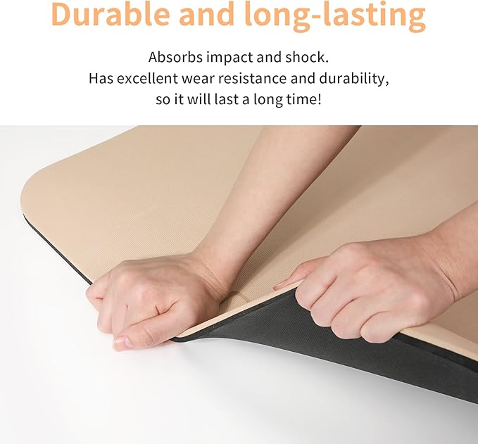 PAIDU POE Yoga Mat （10mm）Extra Thick Fitness Mat 72"x24" with Carry Strap | Non-slip, tear-resistant and suitable for all ages, perfect for yoga, Pilates, home gym and full-body workouts.