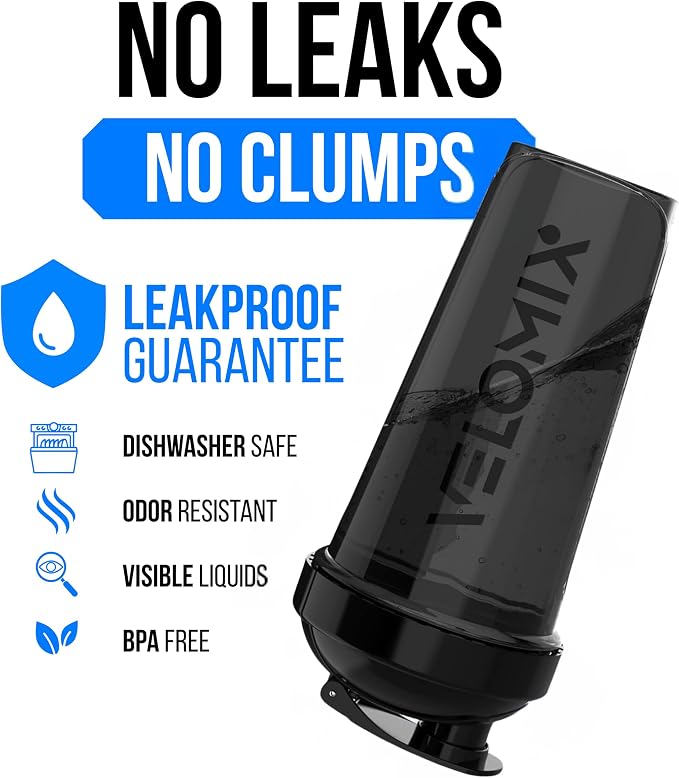 VELOMIX -2 Pack- 28 oz Protein Shaker Bottles for Protein Mixes - 2x Wire Whisk | Leak Proof Shaker Cups for Protein Shakes and Pre Workout | Protein Shaker Bottle Pack (A7) Pink/Black