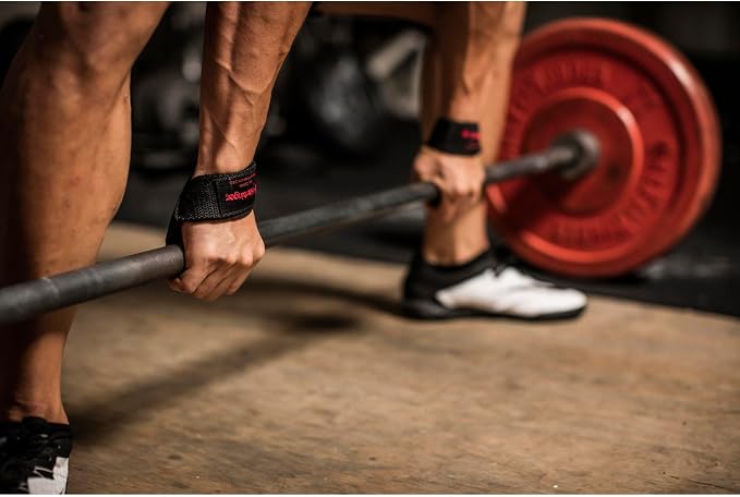 Harbinger Padded Cotton Lifting Straps with NeoTek Cushioned Wrist, 21.5 Inch Length, 1.5 Inch Width, Pair, Weightlifting Wrist Straps for Deadlifts and Strength Training