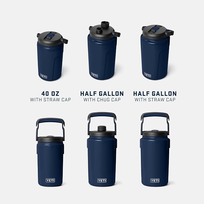 YETI Silo Half Gallon Insulated Chug Cap Water Jug – Leakproof, Lightweight Sports Bottle with Fence Hook Handle – Keeps Drinks Ice-Cold – Ideal for Gym, Sports & Tournaments, Rescue Red