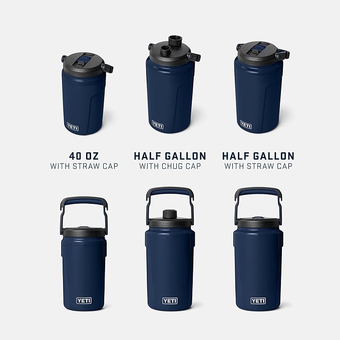 YETI Silo Half Gallon Insulated Chug Cap Water Jug – Leakproof, Lightweight Sports Bottle with Fence Hook Handle – Keeps Drinks Ice-Cold – Ideal for Gym, Sports & Tournaments, Royal Blue